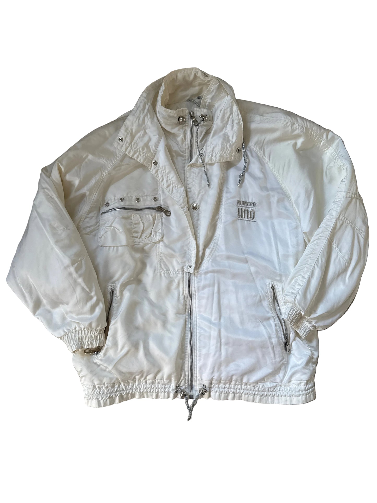 Vintage weiße Skorpion Jacke L