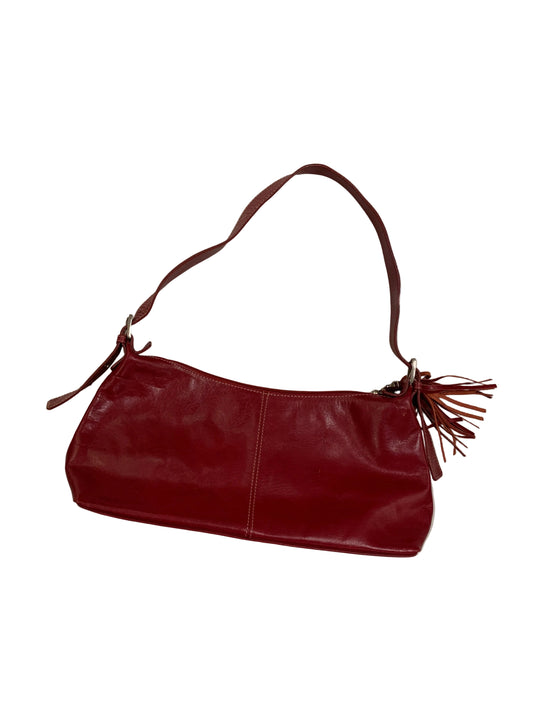 Rote Leder Schultertasche