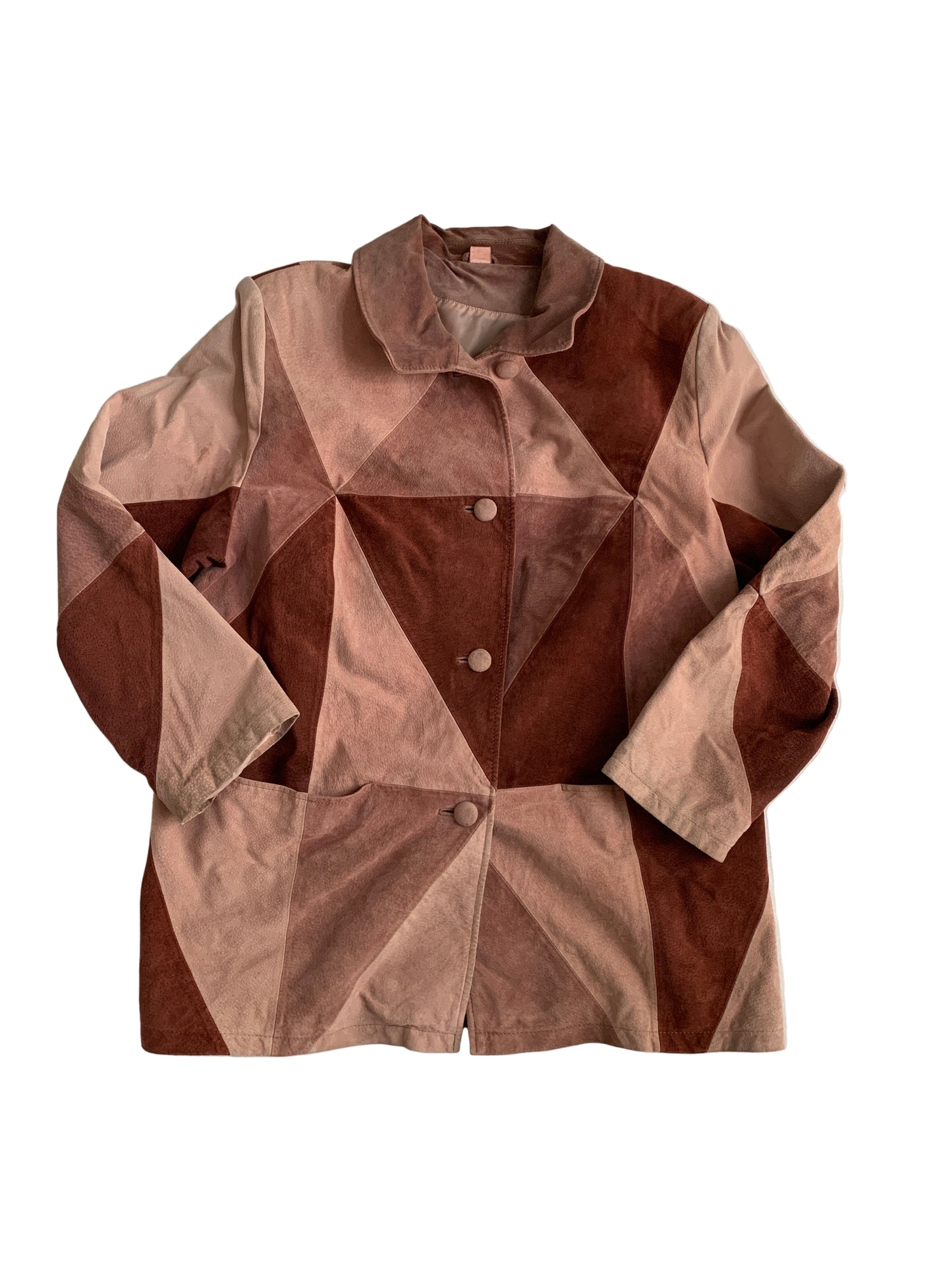 Rosa Patch Ledermantel L