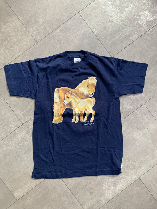 Screen Stars Pony blau T-Shirt M