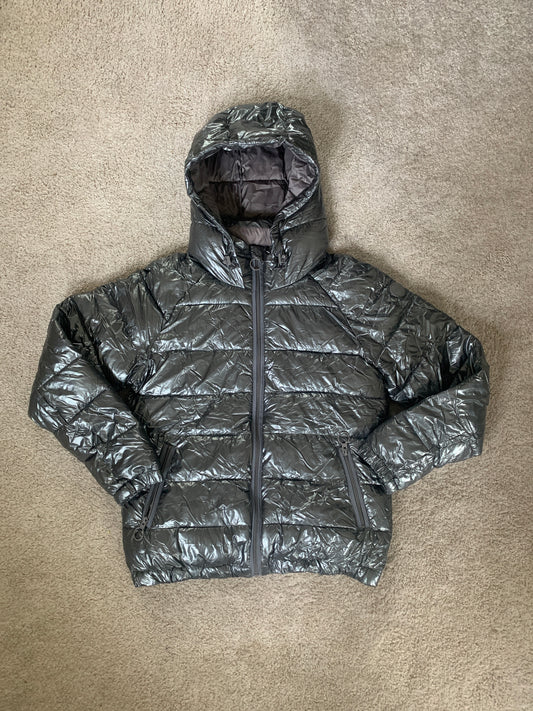 Silberne Bench Pufferjacke M