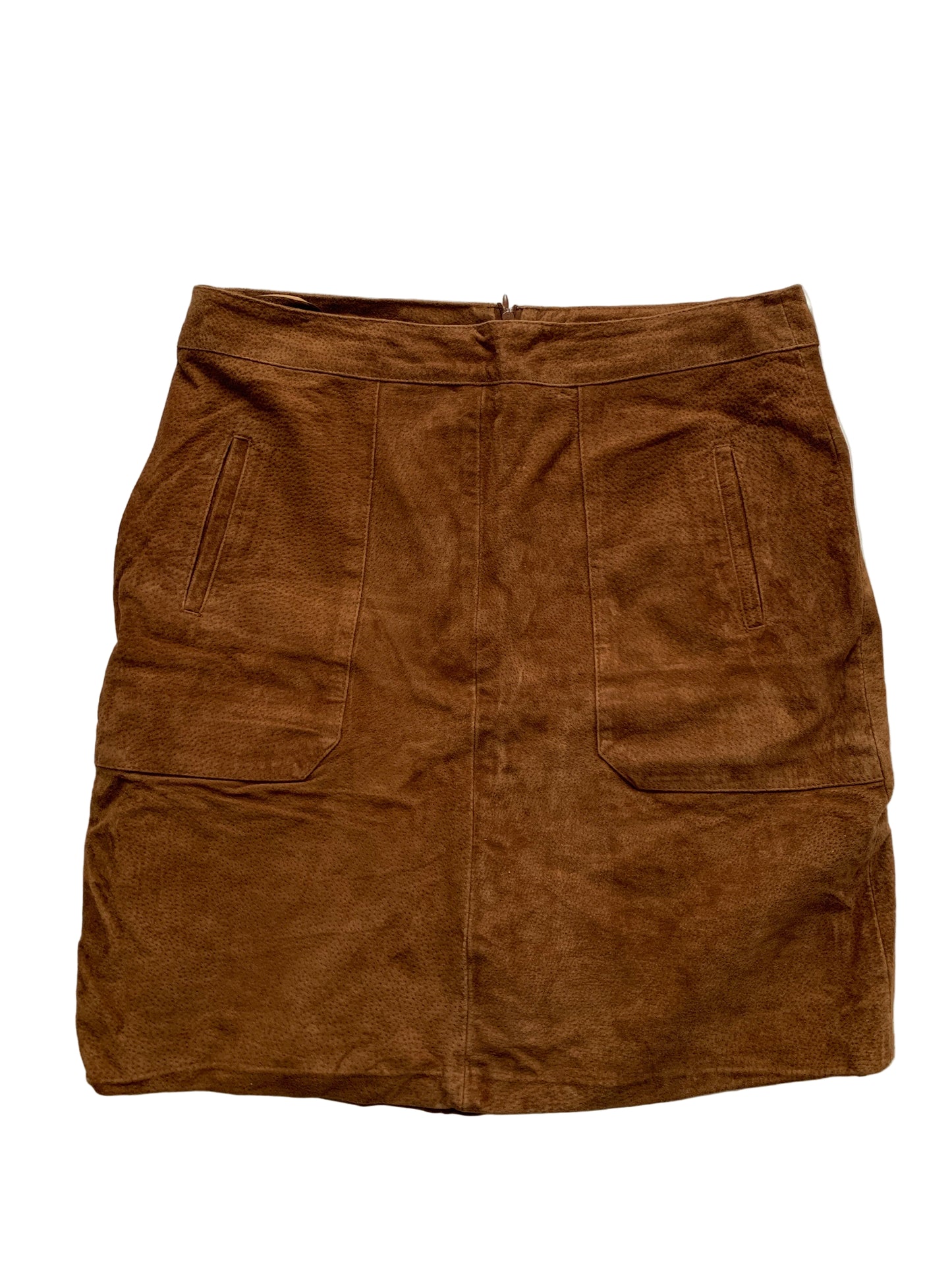 Brauner Wildlederrock M