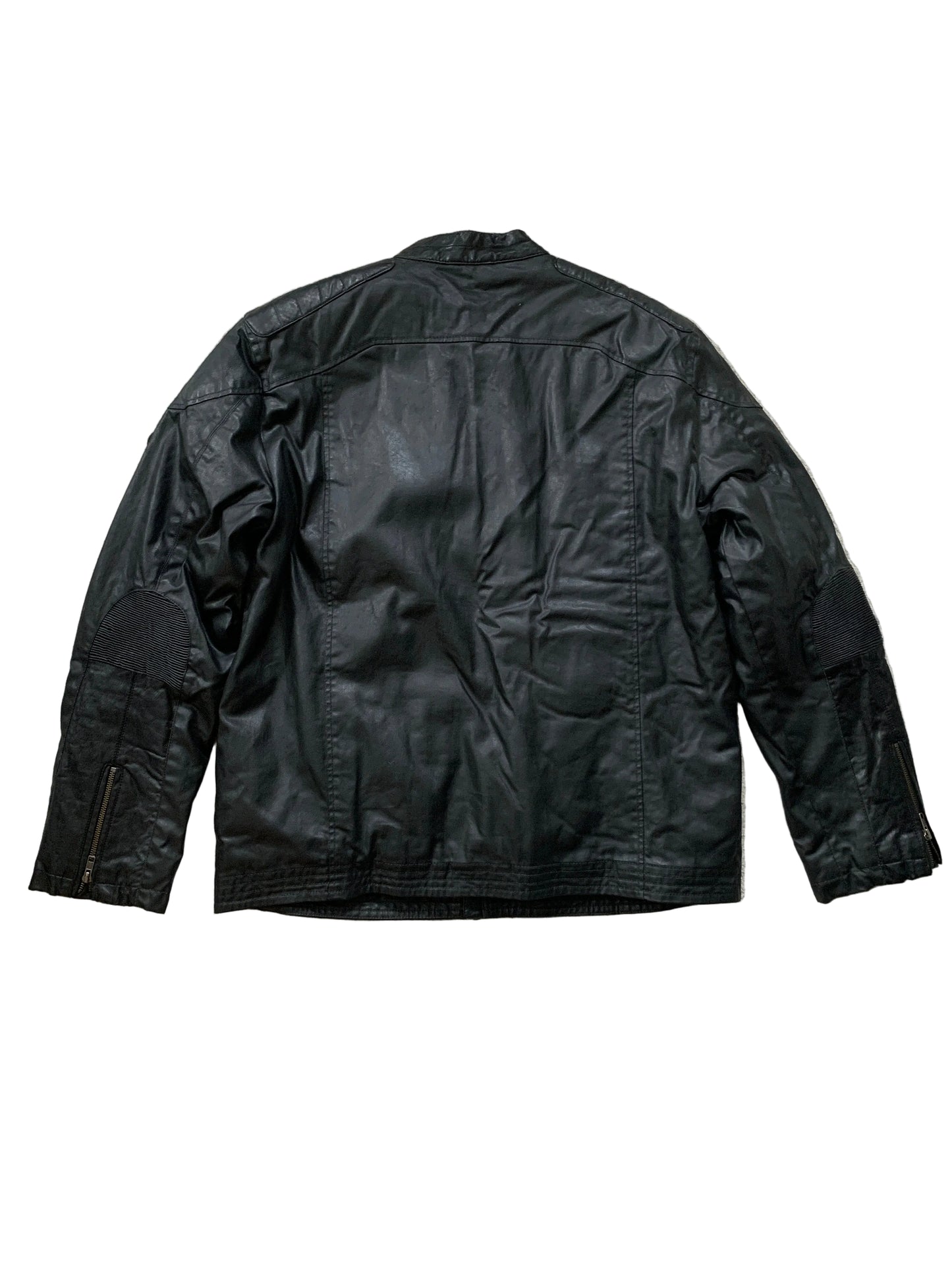 Schwarze Lederjacke XL