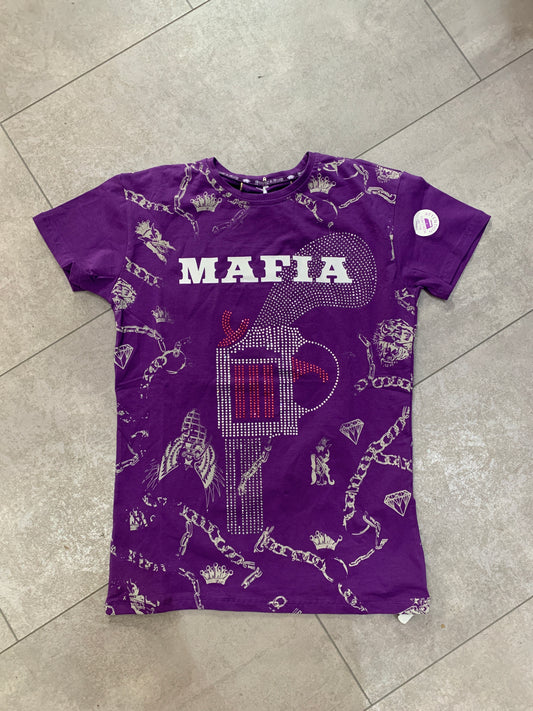 Young & Rich lila Mafia T-Shirt M