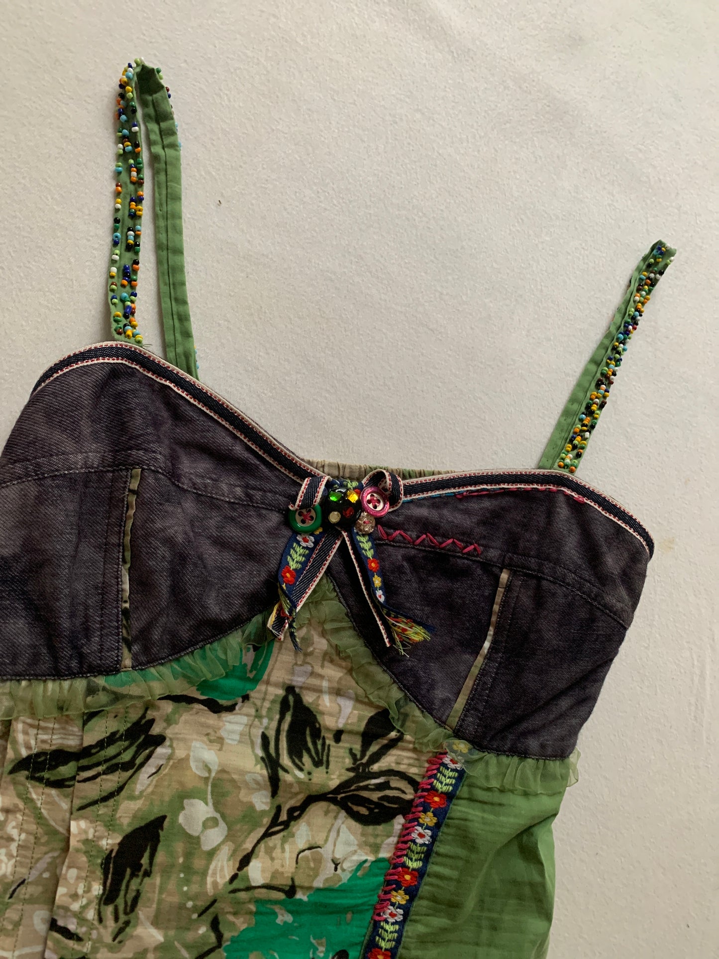 Grün Muster Kleid S