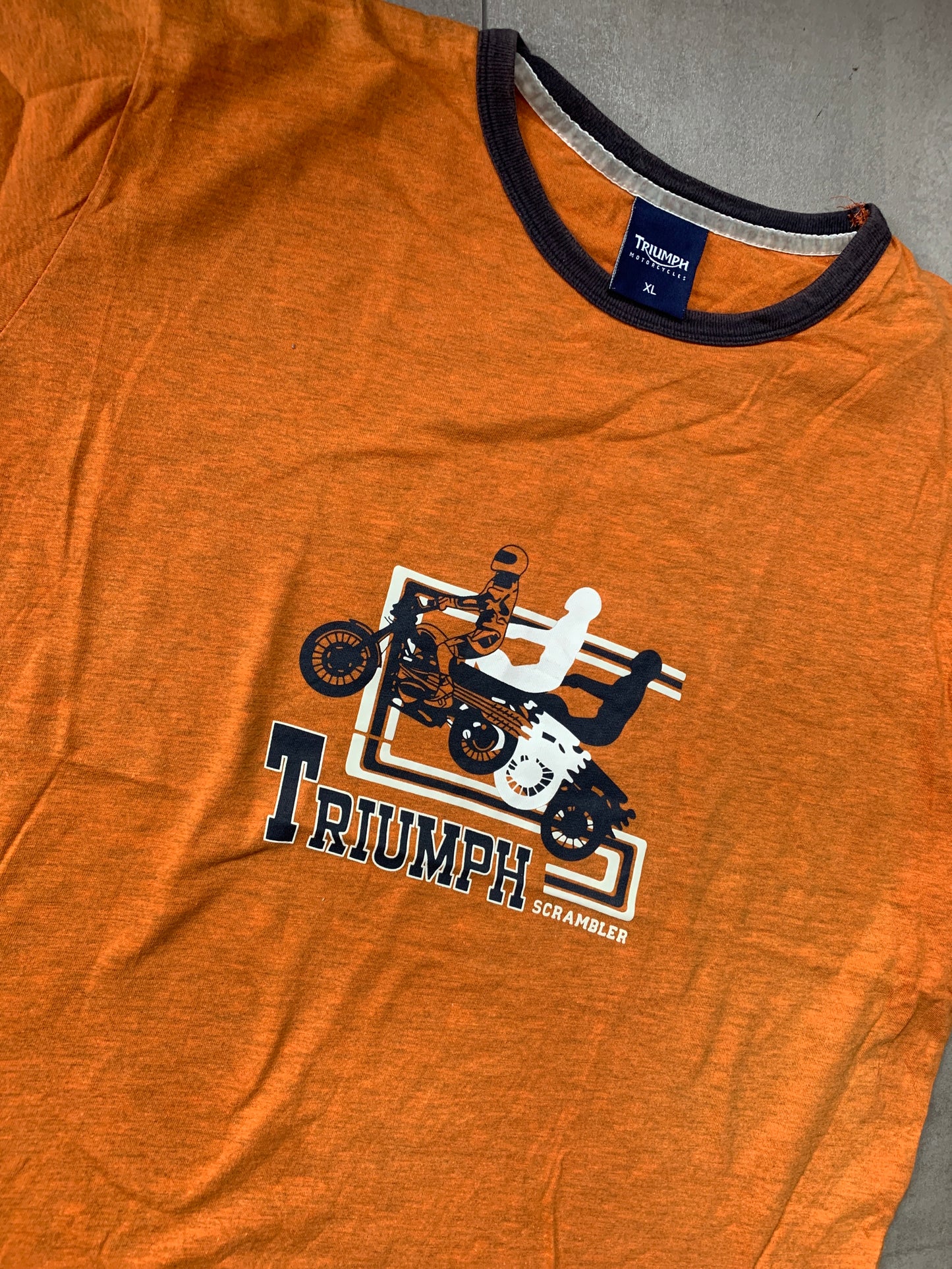 Motorrad orange T-Shirt Y2K XL