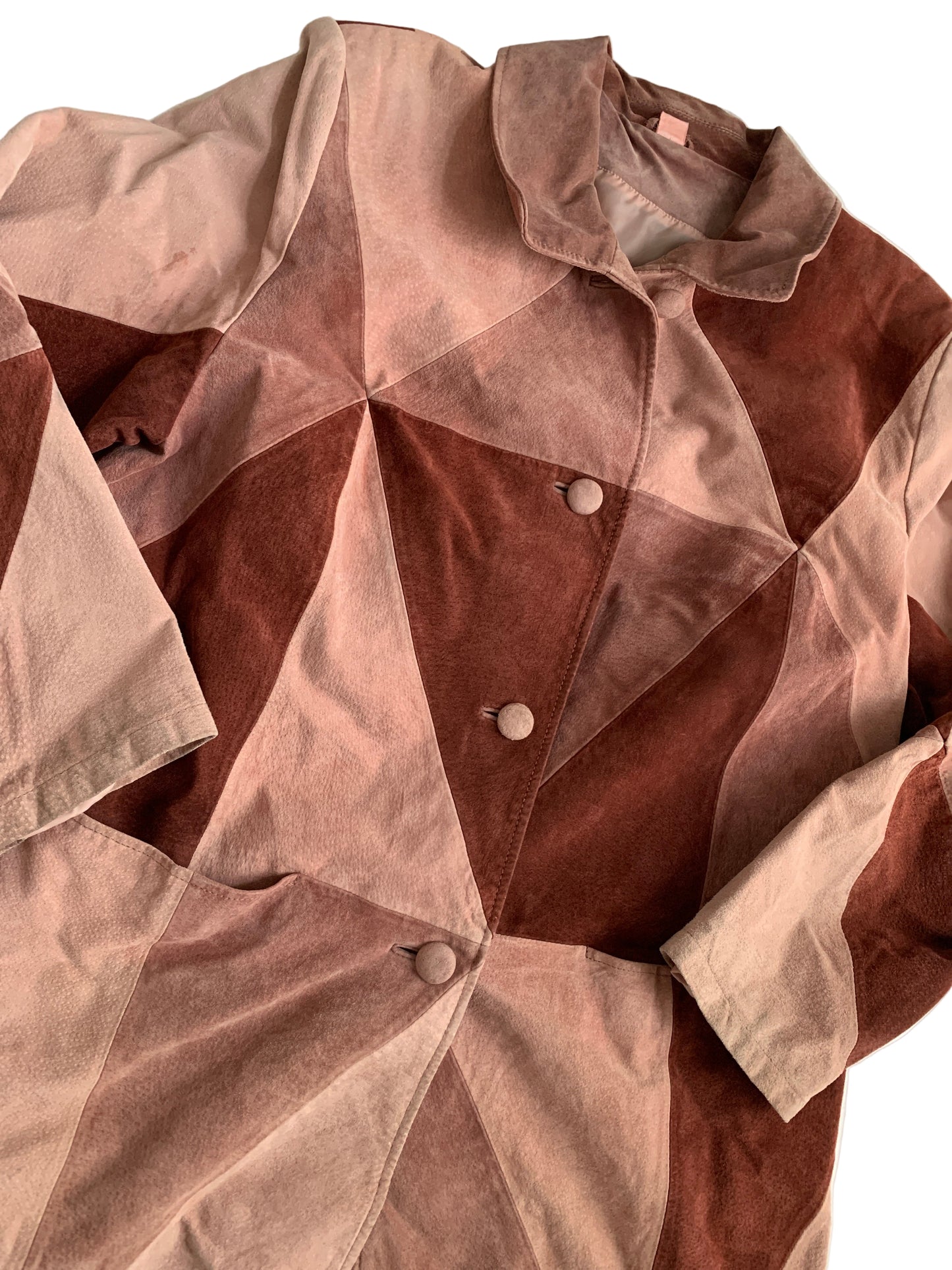 Rosa Patch Ledermantel L