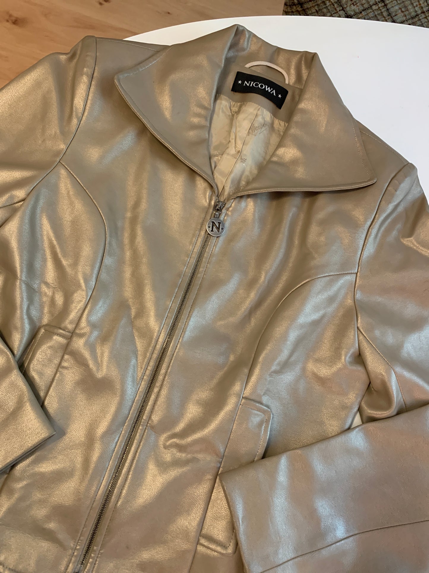Shiny Fake Leder Nicowa Jacke S