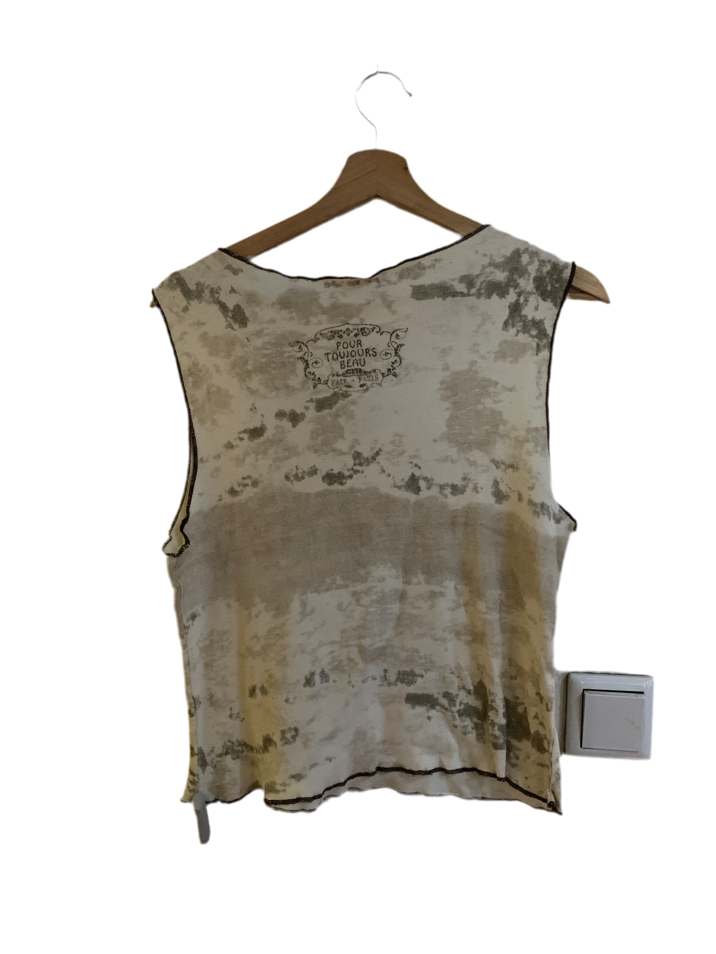 Y2K beige Top M