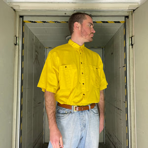 Vintage Yellow Shortsleeve Shirt 80s - L/XL