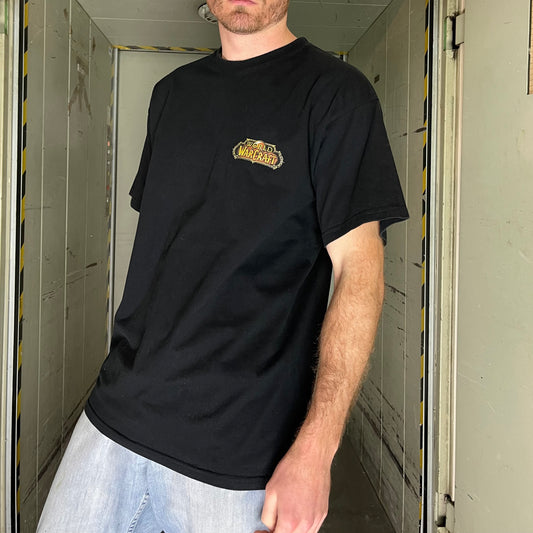 Vintage Black World of Warcraft T-Shirt - XL