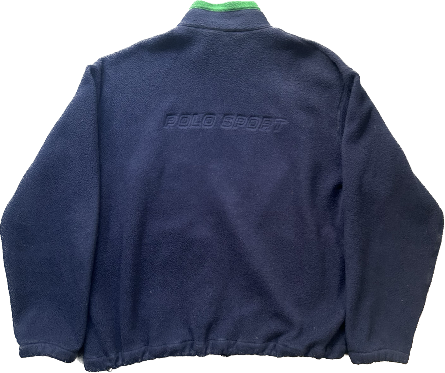 Vintage Navy Green Polo Sport Fleece Zipper- L/XL