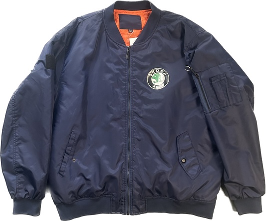 Vintage Navy Skoda Bomber Jacket- XL