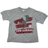 Vintage Grey SInglestitched Adidas DFB Cup T-Shirt 1996 - M