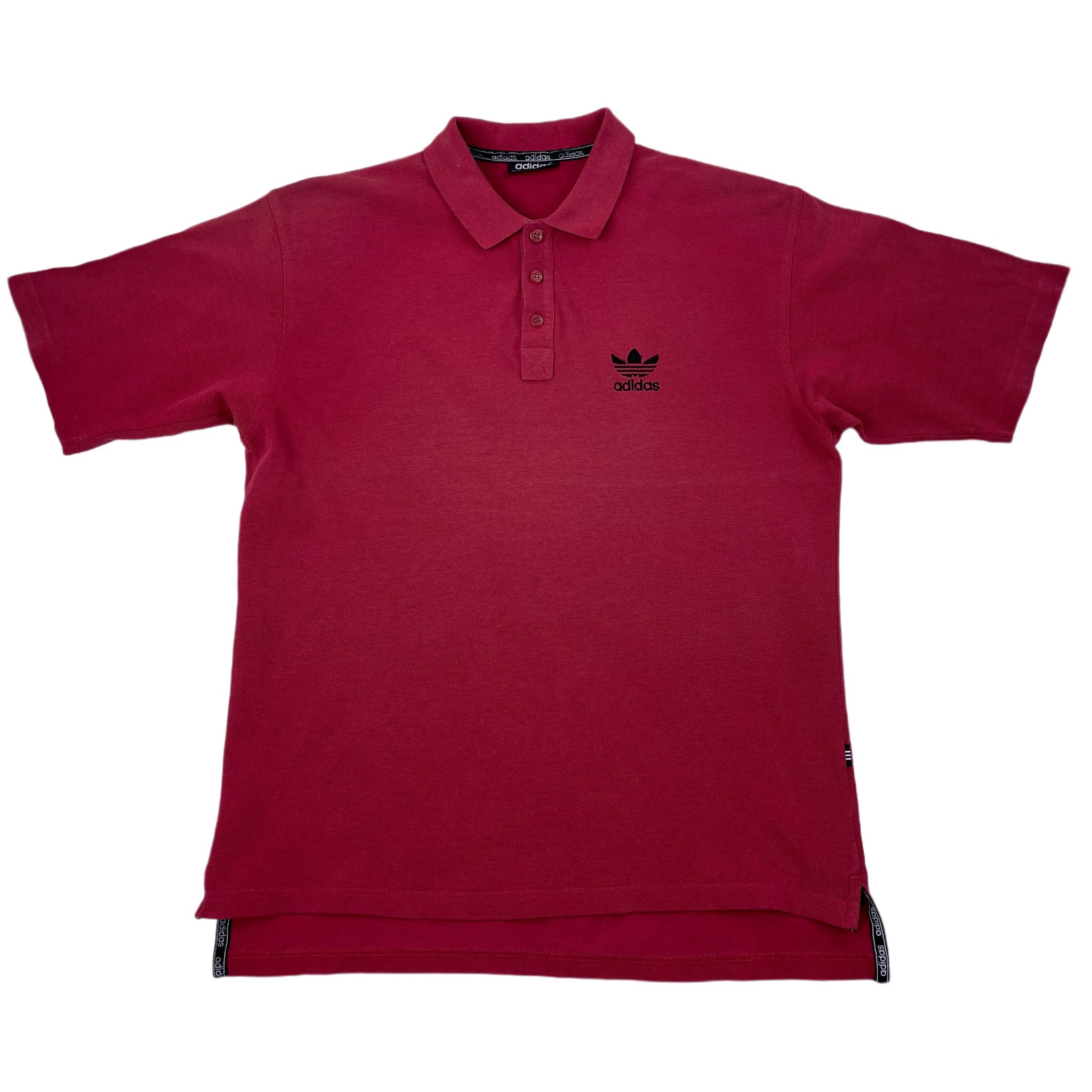 Vintage Red Adidas Polo Shirt 90s - L