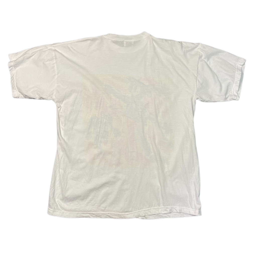 Vintage White Colourful T-Shirt 90s - XL/XXL