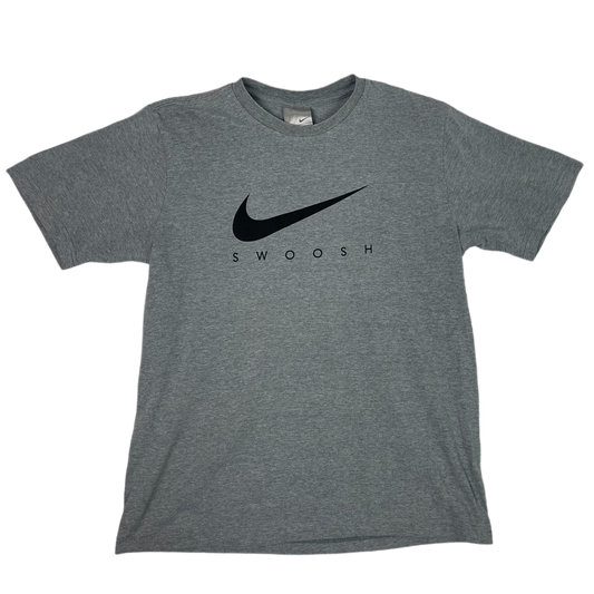 Vintage Grey Nike Swoosh T-Shirt 2000s - M