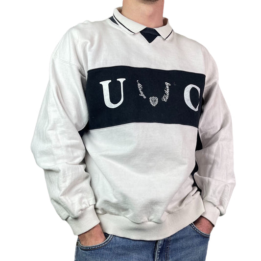 Vintage 90s Mirage Clothing Sweatshirt White - L