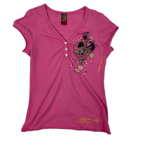 Pink Ed Hardy T-Shirt 2000s - M