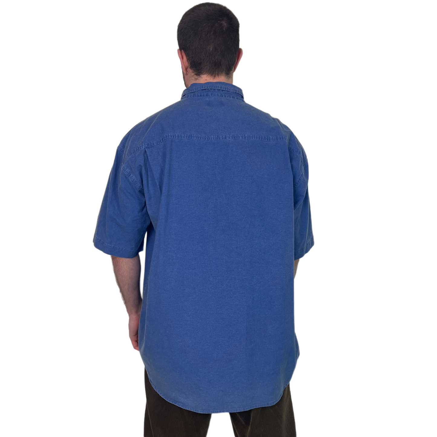 Vintage Blue Shortsleeve Shirt 90s - XL/XXL