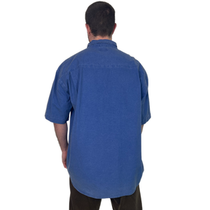 Vintage Blue Shortsleeve Shirt 90s - XL/XXL