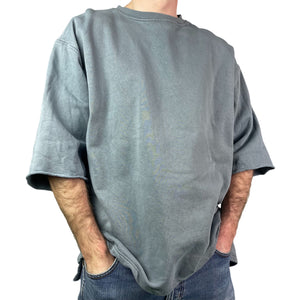 Vintage 90s Sweatshirt with short sleeves Grey - XL/XXL
