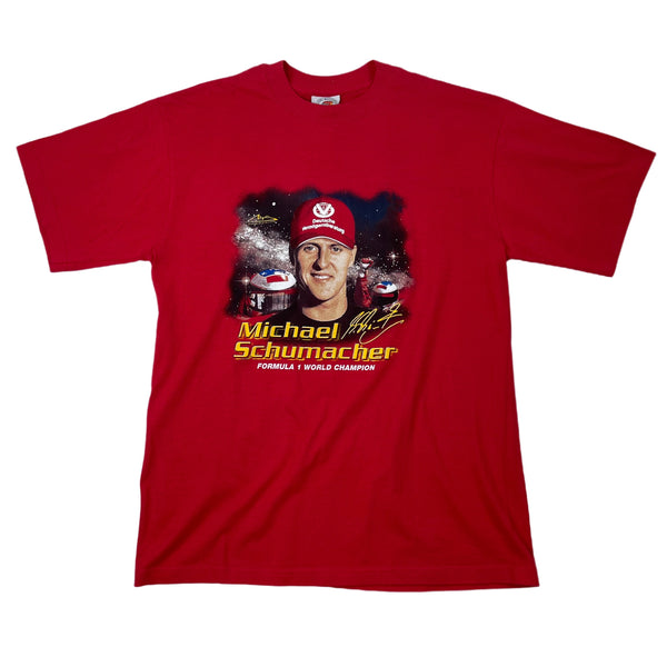 Vintage Red Michael Schumacher T-Shirt with Tags 2000 - L