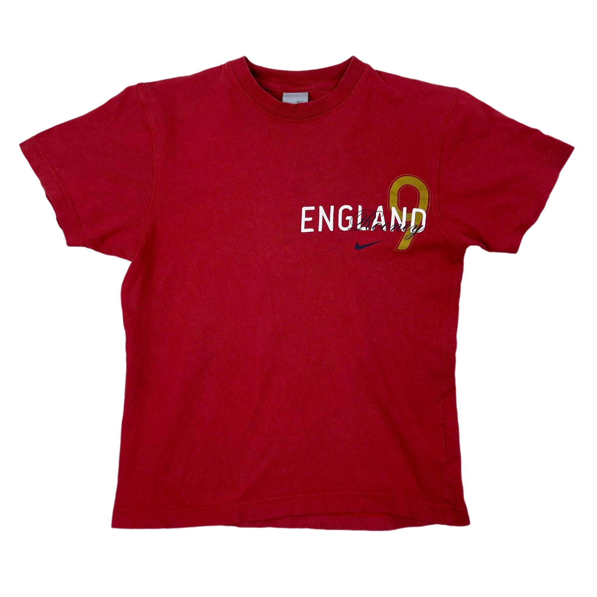 Vintage Red Nike Rooney England T-Shirt - XS/S