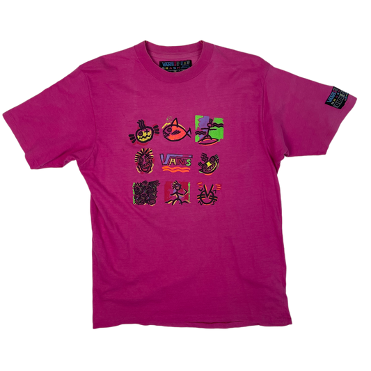 Vintage Pink Vans Singlestitched T-Shirt 90s - M