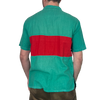Vintage Green Red Shortsleeve Shirt 90s - S/M