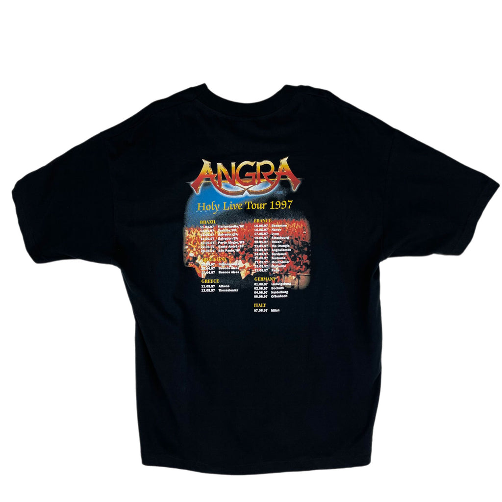 Vintage Black Angra Band T-Shirt 1997 - XL
