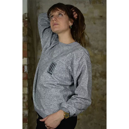 Vintage Grey Adidas Sweater 90s - M