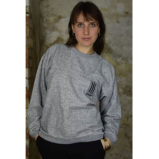 Vintage Grey Adidas Sweater 90s - M