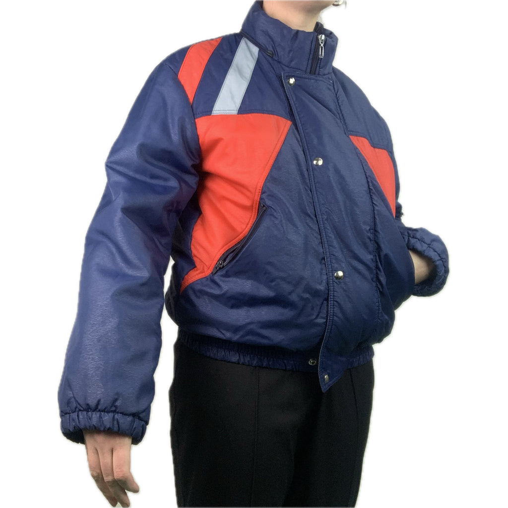 Vintage Blue Red Ski Jacket - M