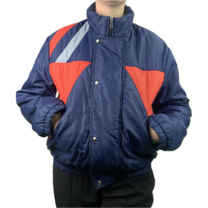 Vintage Blue Red Ski Jacket - M
