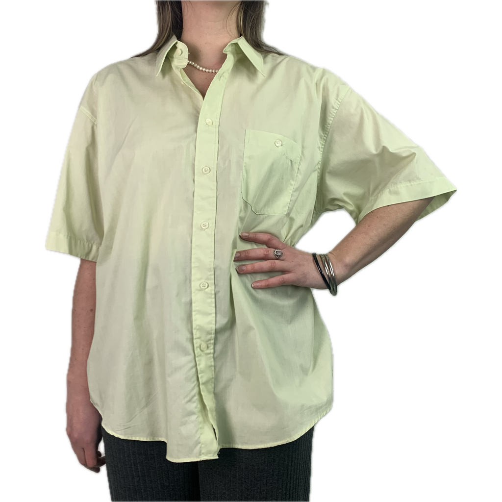 Vintage Light Green Shortsleeved Shirt- M/L