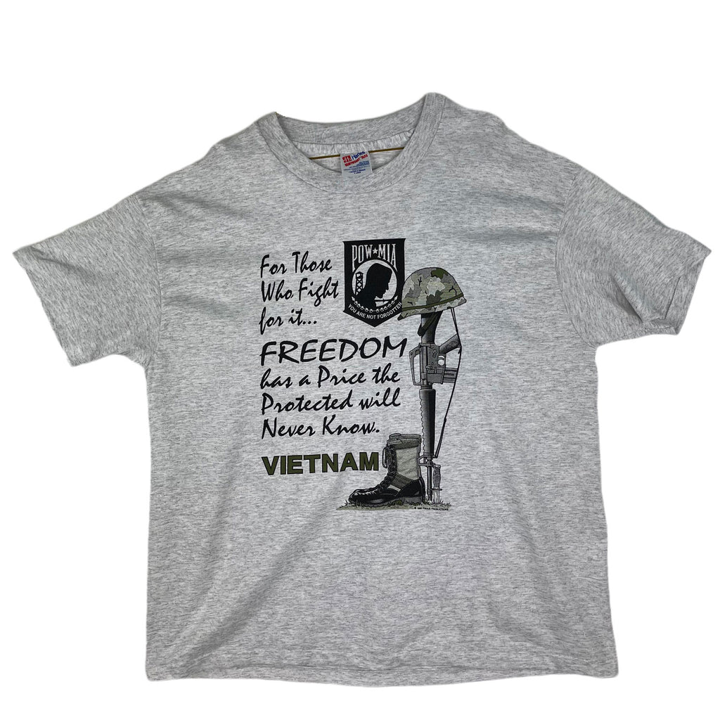 Vintage Grey Vietnam War T-Shirt Singlestitch 1992 - XL