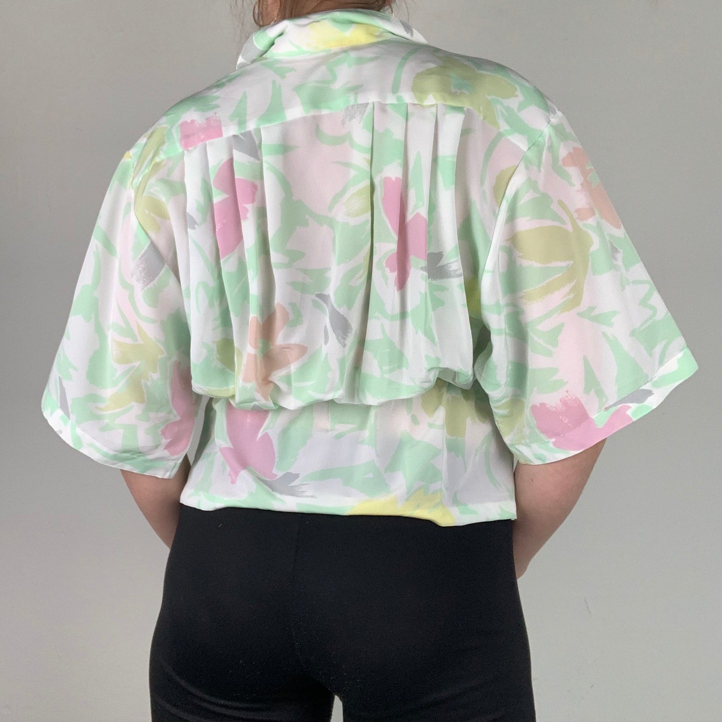 Vintage Green Pastel Blouse - S/M