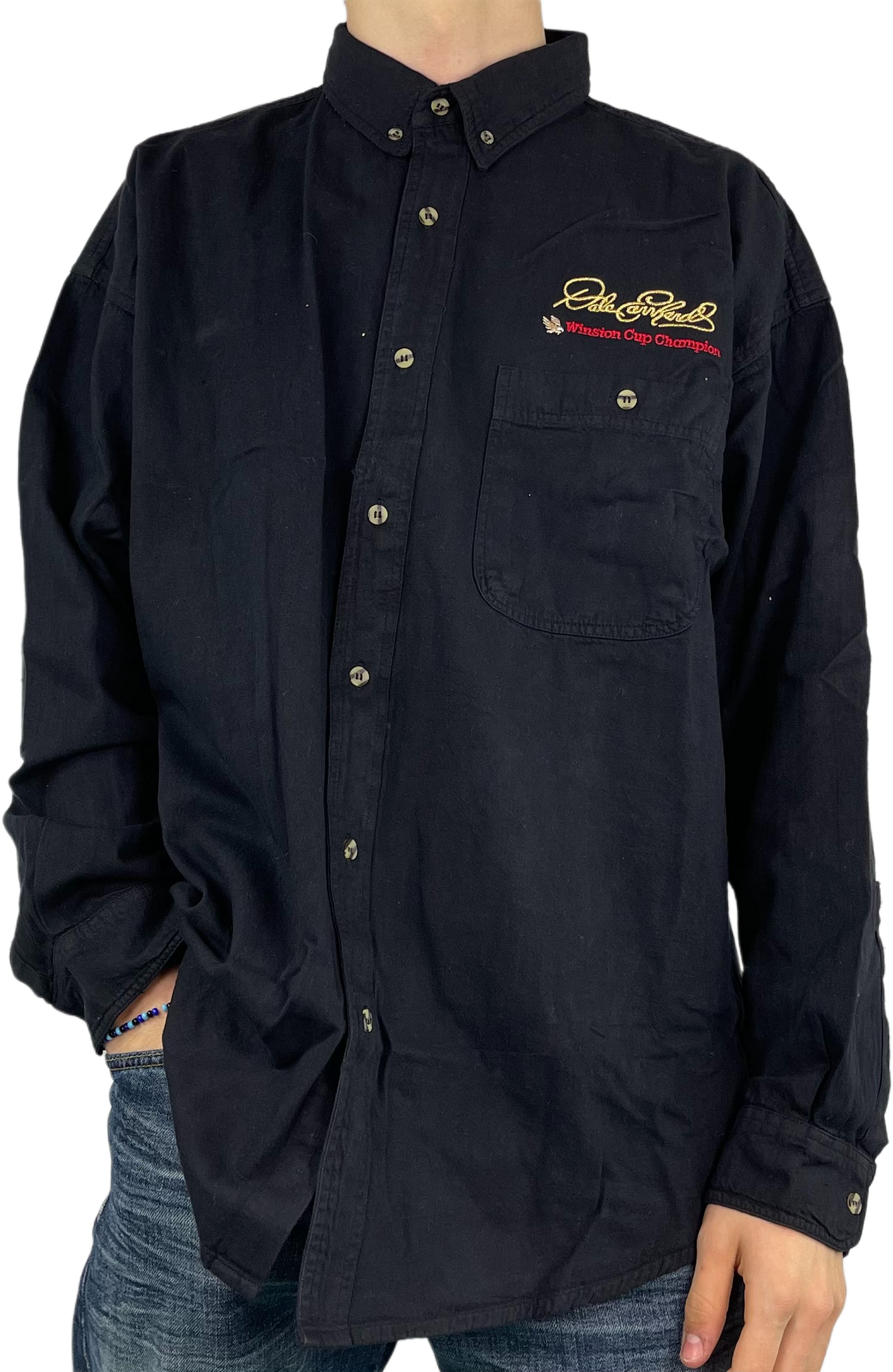 Vintage Black Dale Earhardt Shirt - XL