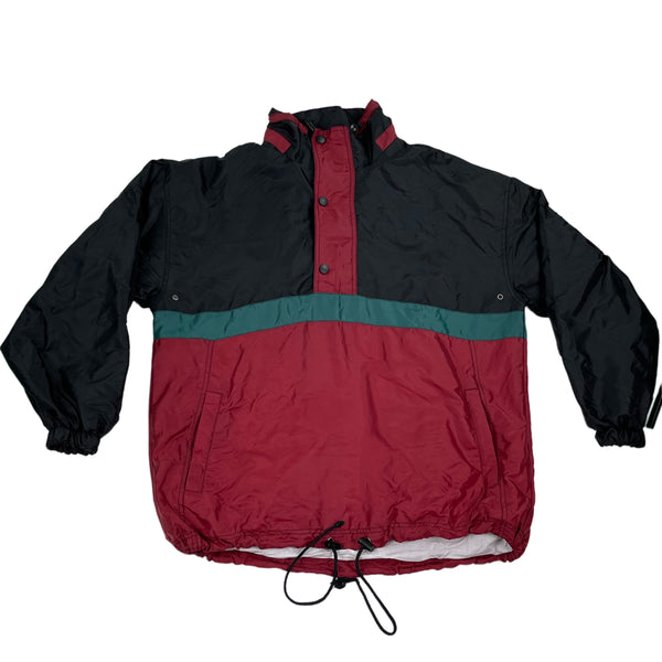 Vintage Red Green 1/3 Zip Rain Jacket - XL