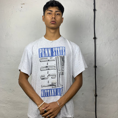 Vintage light Grey Nike T-Shirt Made in USA - L/XL