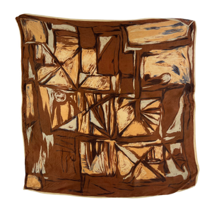 Brown shiny scarf -