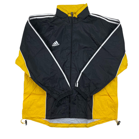 Vintage Yellow Black Adidas Rain Jacket with Tags 00s - XXL