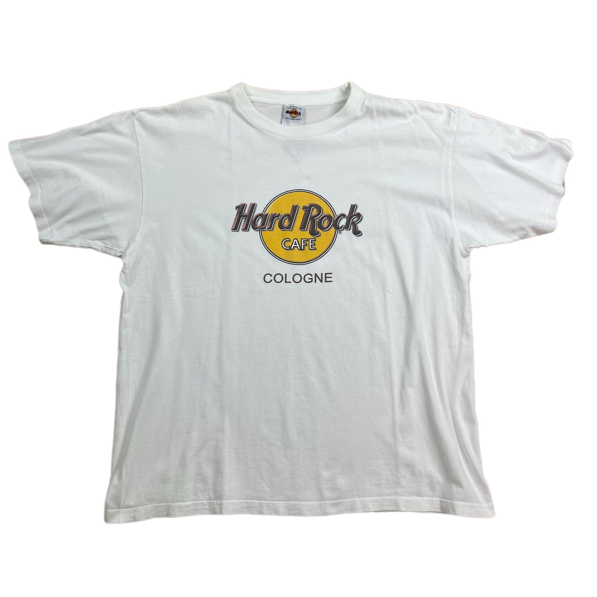 Vintage White Cologne Hard Rock Cafe T-Shirt - XL