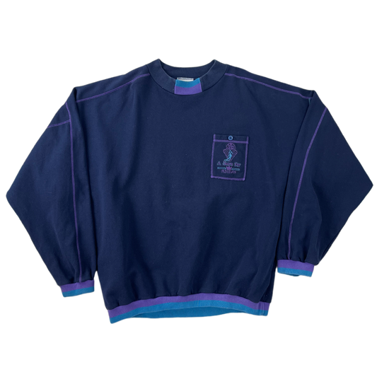 Vintage Navy Adidas Sweatshirt 90s - XL/XXL