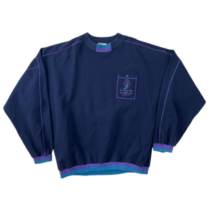 Vintage Blue Adidas Sweatshirt 90s - XL/XXL