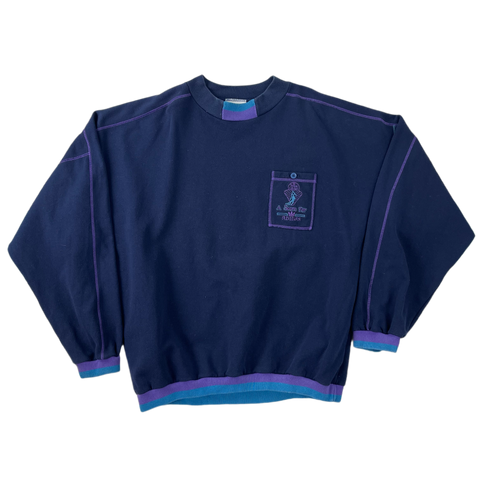 Vintage Blue Adidas Sweatshirt 90s - XL/XXL