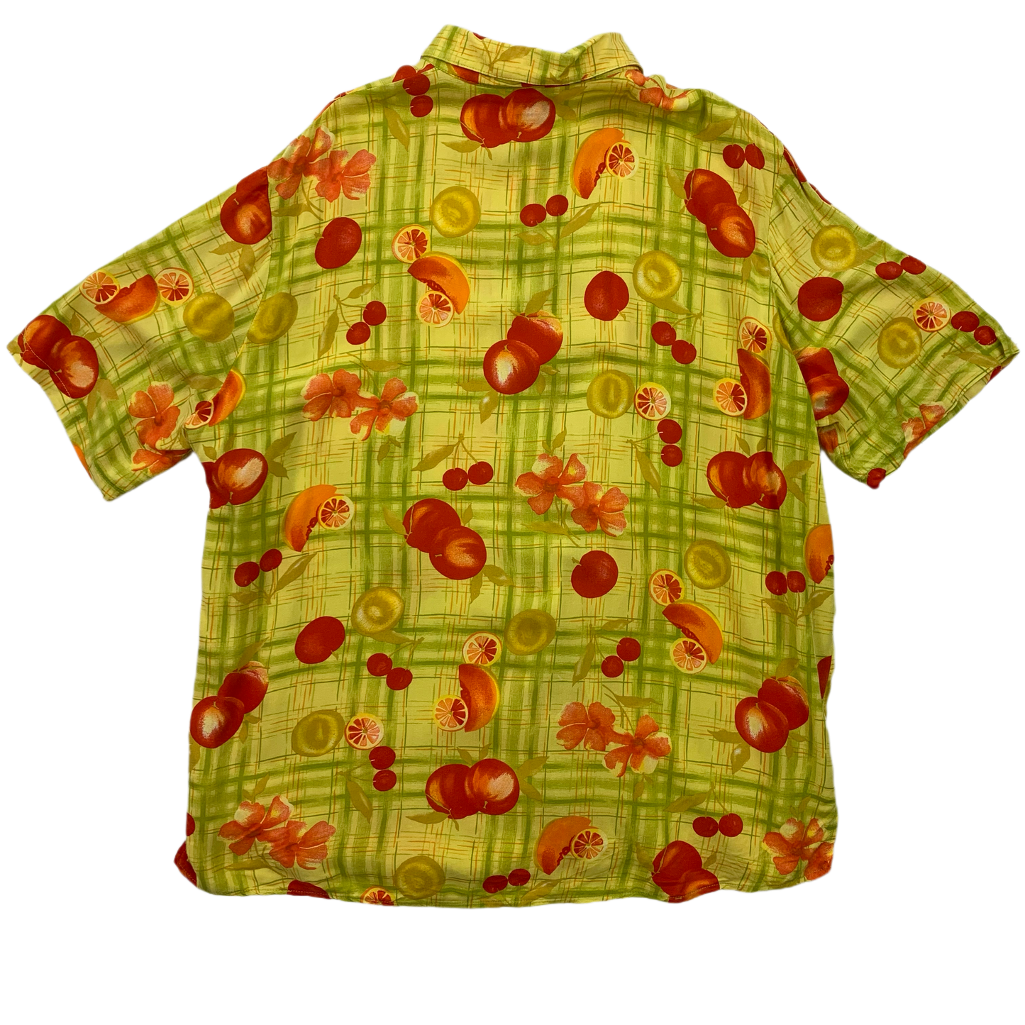 Vintage Orange Yellow Summer Shirt 90s - XL