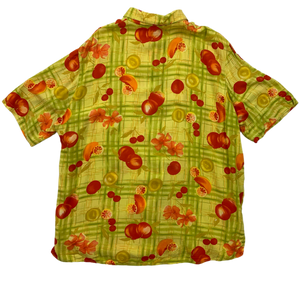 Vintage Orange Yellow Summer Shirt 90s - XL