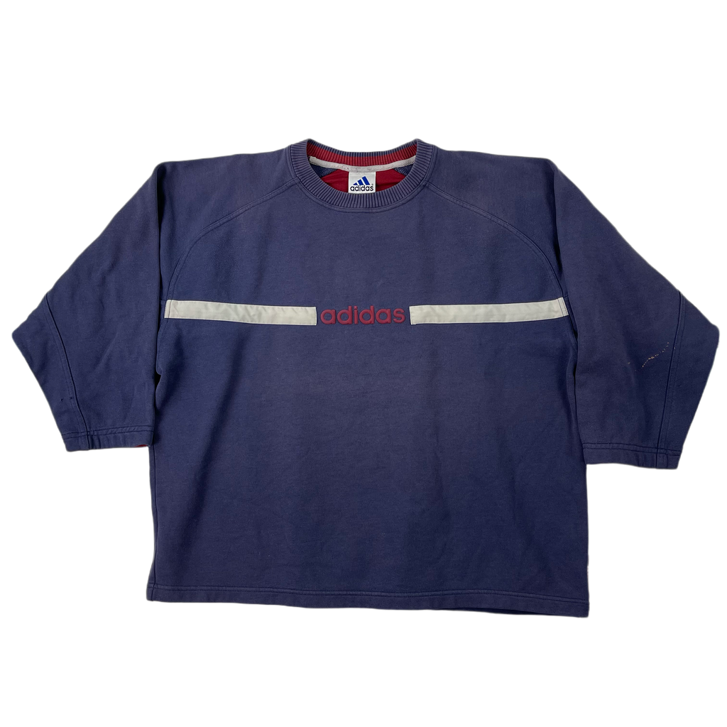 Vintage Blue Adidas Swetshirt 2000s - L